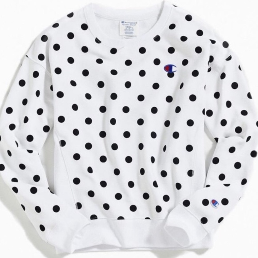Champion x UO polka dot crewneck sweatshirt
